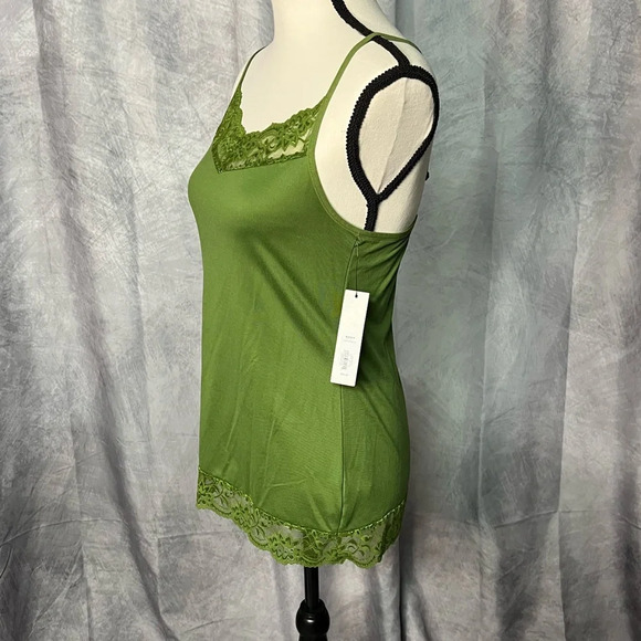 Apt. 9 NWT Cactus/Olive Lace Trim Camisole - size Medium - Picture 4 of 11